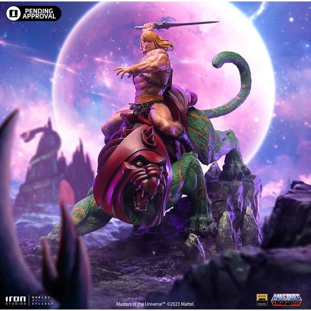 Masters of the Universe Deluxe BDS Art Scale Statue He-man and Battle Cat 31cm