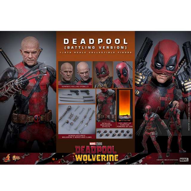 Deadpool & Wolverine Movie Masterpiece Action Figure 1/6 Deadpool (Battling Version) 31cm Deadpool & Wolverine Movie Masterpiece Action Figure 1/6 Deadpool (Battling Version) 31cm
