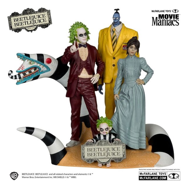 Beetlejuice Beetlejuice Movie Maniacs PVC Statue 4-Pack 15cm