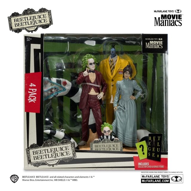 Beetlejuice Beetlejuice Movie Maniacs PVC Statue 4-Pack 15cm