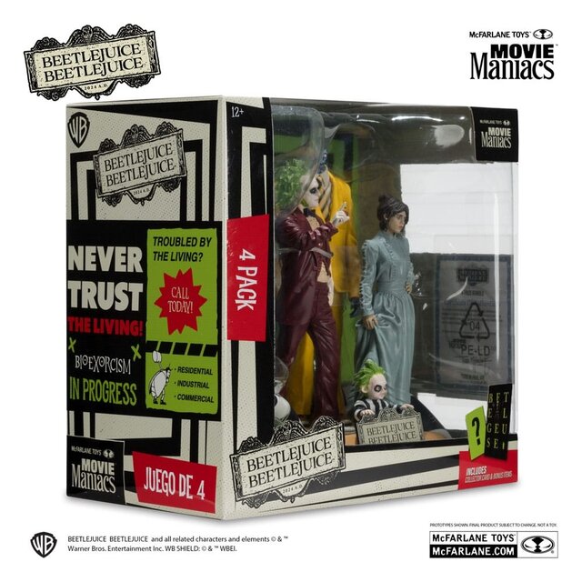 Beetlejuice Beetlejuice Movie Maniacs PVC Statue 4-Pack 15cm