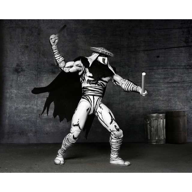 NECA Teenage Mutant Ninja Turtles Elite Foot Assassin (Black & White Variant) Action Figure 18cm