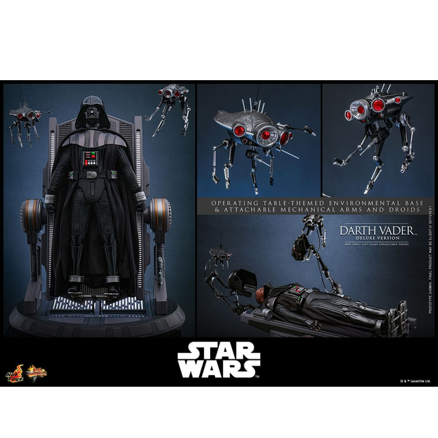 Star Wars: Episode III Revenge of the Sith Movie Masterpiece Action Figure 1/6 Darth Vader Deluxe Version 35cm