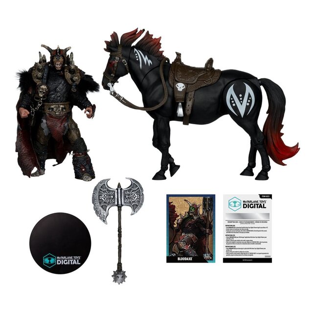 Spawn Bloodaxe with Horse (Spawn: The Dark Ages) 18cm