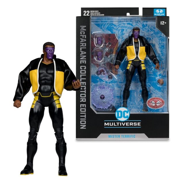 McFarlane Collector Edition Mister Terrific (JSA) Red Platinum Action Figure 18cm