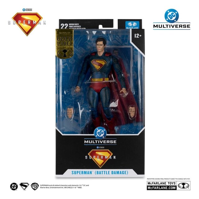 DC Multiverse Superman (Battle Damaged) (Gold Label) Action Figure 18cm