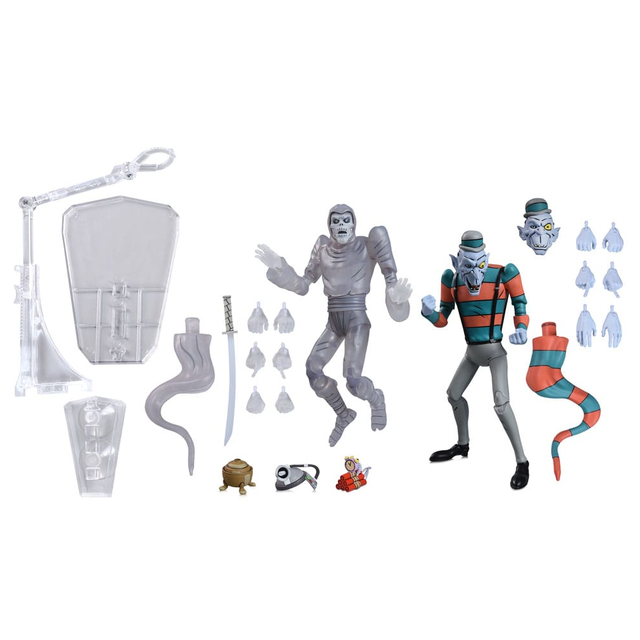 Teenage Mutant Ninja Turtles: Saturday Morning Adventures Action Figure 2-Pack Creepy Eddie & Shibano-Sama 17cm