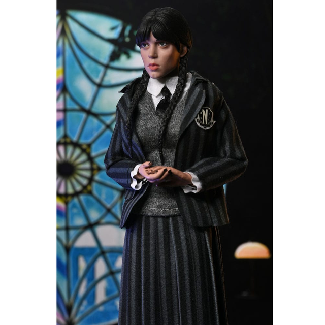 Wednesday Addams (Nevermore Uniform) and Enid 20cm
