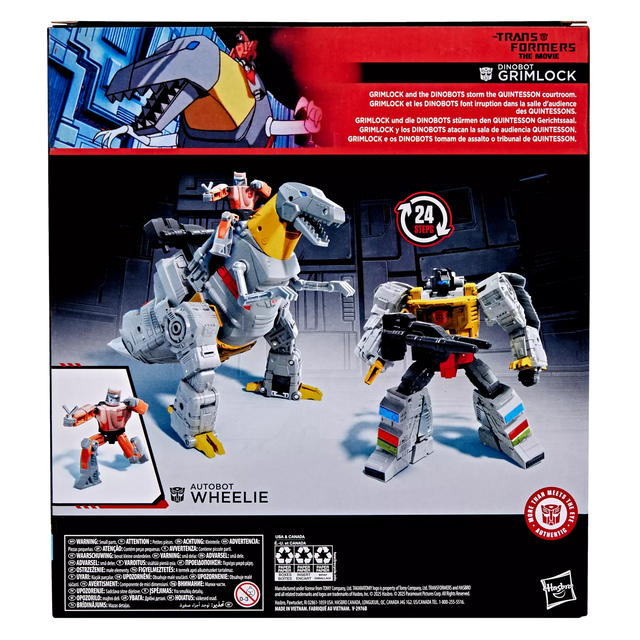 Transformers: The Movie Studio Series 86 Leader Class Dinobot Grimlock and Autobot Wheelie 21,5cm