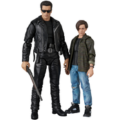 MAFEX Terminator 2  T-800 & John Connor Action Figure Set 16cm