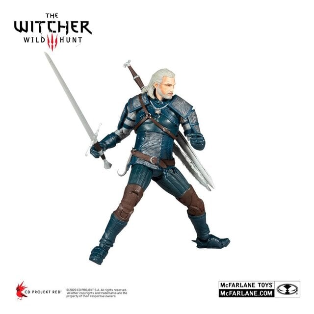 The Witcher 3: Wild Hunt Action Figure Geralt of Rivia (Viper Armor: Teal Dye) 18cm