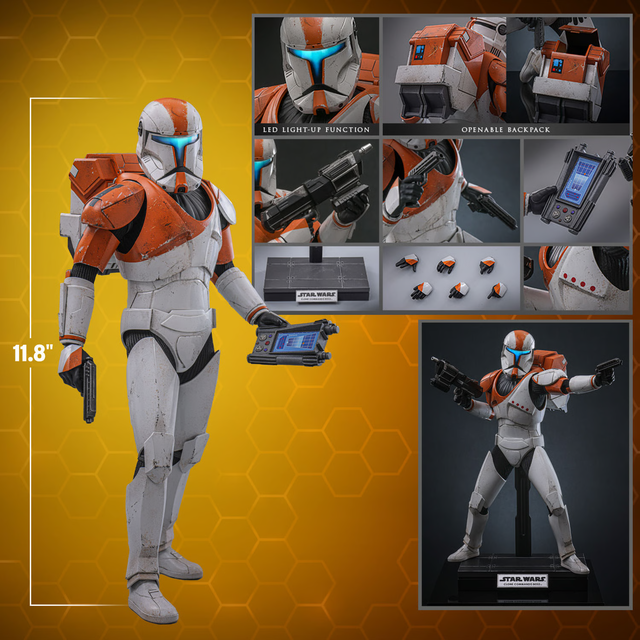 Star Wars: The Clone Wars Action Figure 1/6 Clone Commando Boss Hot Toys Exclusive 30cm