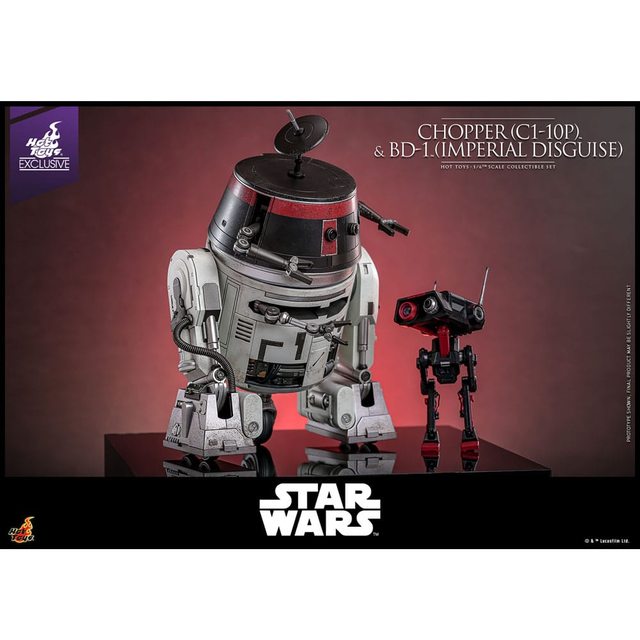 Star Wars Chopper (C1-10P) & BD-1 (Imperial Disguise) Hot Toys Exclusive