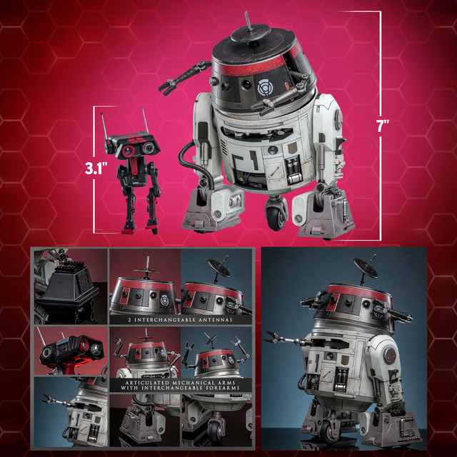 Star Wars Chopper (C1-10P) & BD-1 (Imperial Disguise) Hot Toys Exclusive