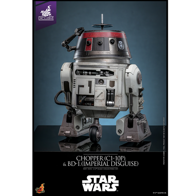 Star Wars Chopper (C1-10P) & BD-1 (Imperial Disguise) Hot Toys Exclusive