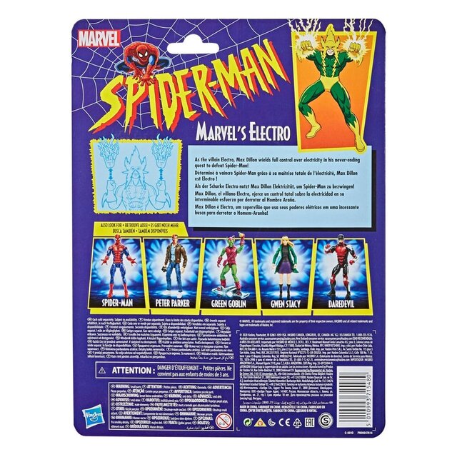 Spider-Man Marvel Legends Retro Action Figure Marvel's Electro 15cm