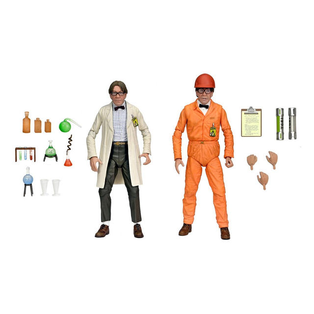 TMNT II: The Secret of the Ooze 2-Pack Lab Coat Professor Perry and Hazmat Suit Professor Perry 18cm