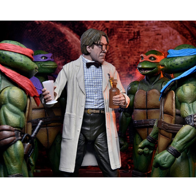 TMNT II: The Secret of the Ooze 2-Pack Lab Coat Professor Perry and Hazmat Suit Professor Perry 18cm
