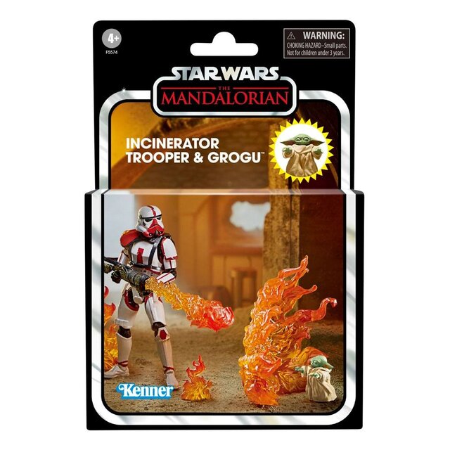 Star Wars: The Mandalorian Vintage Collection Incinerator Trooper & Grogu Deluxe 10cm