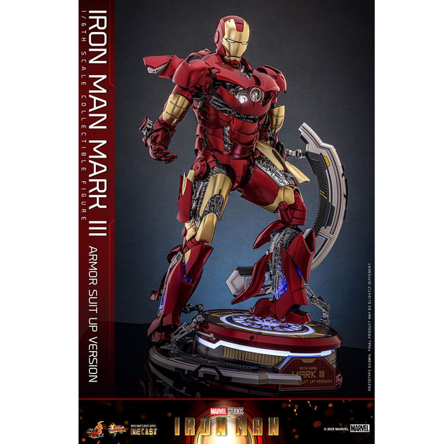 Iron Man Movie Masterpiece Diecast Action Figure 1/6 Iron Man Mark III (Armor Suit Up Version) 32cm Iron Man Movie Masterpiece Diecast Action Figure 1/6 Iron Man Mark III (Armor Suit Up Version) 32cm