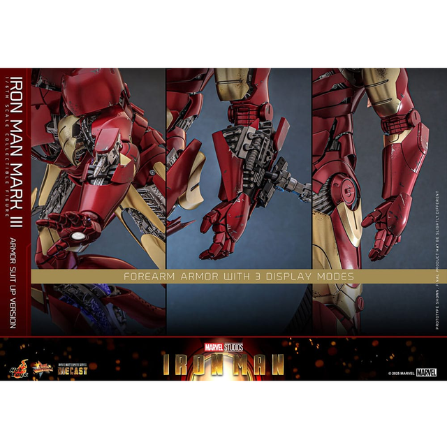 Iron Man Movie Masterpiece Diecast Action Figure 1/6 Iron Man Mark III (Armor Suit Up Version) 32cm Iron Man Movie Masterpiece Diecast Action Figure 1/6 Iron Man Mark III (Armor Suit Up Version) 32cm