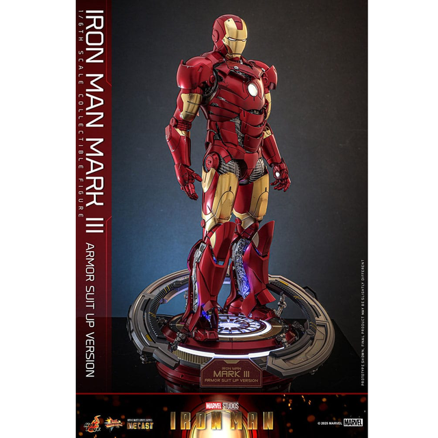 Iron Man Movie Masterpiece Diecast Action Figure 1/6 Iron Man Mark III (Armor Suit Up Version) 32cm Iron Man Movie Masterpiece Diecast Action Figure 1/6 Iron Man Mark III (Armor Suit Up Version) 32cm