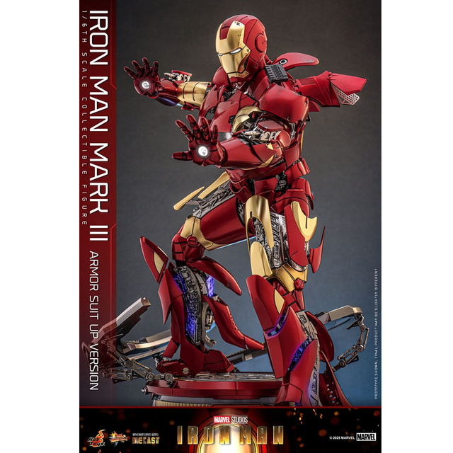 Iron Man Movie Masterpiece Diecast Action Figure 1/6 Iron Man Mark III (Armor Suit Up Version) 32cm Iron Man Movie Masterpiece Diecast Action Figure 1/6 Iron Man Mark III (Armor Suit Up Version) 32cm