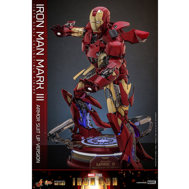 Iron Man Movie Masterpiece Diecast Action Figure 1/6 Iron Man Mark III (Armor Suit Up Version) 32cm Iron Man Movie Masterpiece Diecast Action Figure 1/6 Iron Man Mark III (Armor Suit Up Version) 32cm