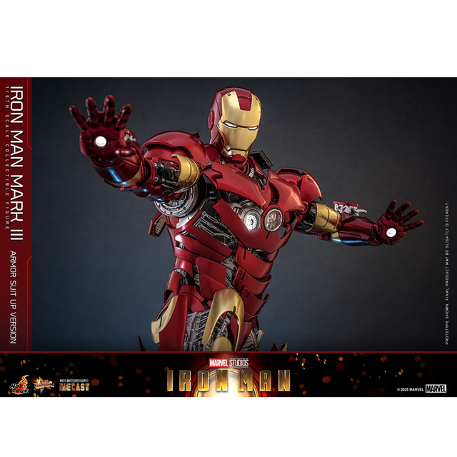 Iron Man Movie Masterpiece Diecast Action Figure 1/6 Iron Man Mark III (Armor Suit Up Version) 32cm Iron Man Movie Masterpiece Diecast Action Figure 1/6 Iron Man Mark III (Armor Suit Up Version) 32cm