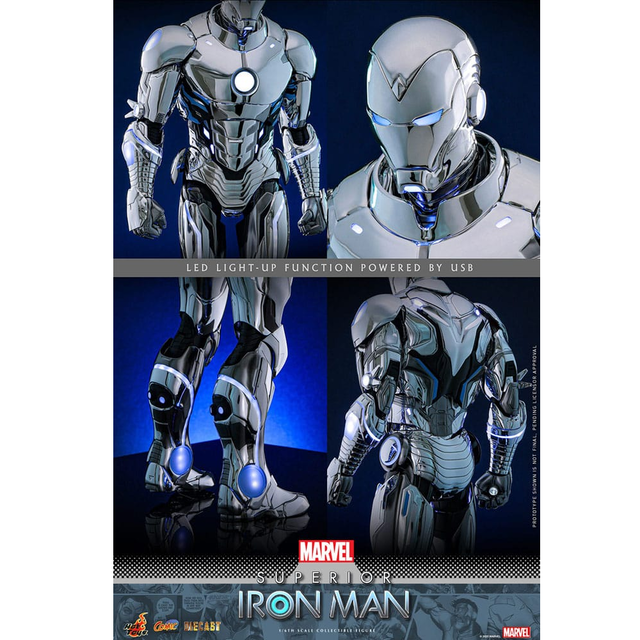 Marvel Comic Diecast Masterpiece Action Figure 1/6 Superior Iron Man 32cm Marvel Comic Diecast Masterpiece Action Figure 1/6 Superior Iron Man 32cm