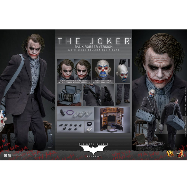 The Dark Knight DX Action Figure 1/6 The Joker (Bank Robber Version) 30cm The Dark Knight DX Action Figure 1/6 The Joker (Bank Robber Version) 30cm