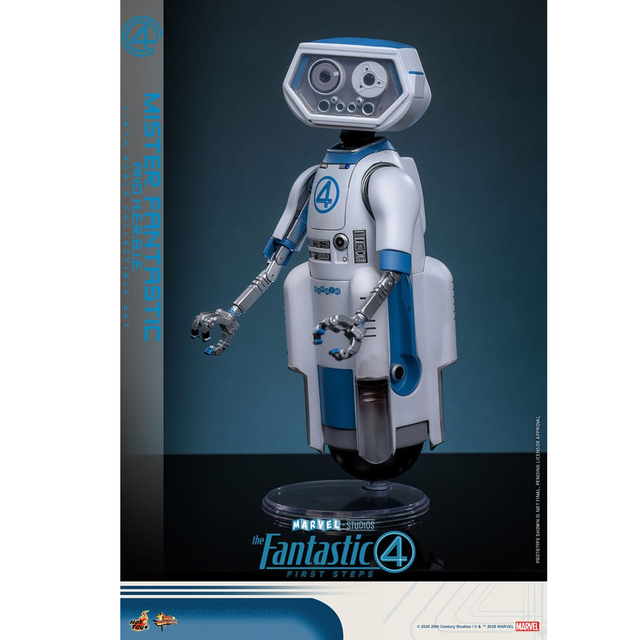 The Fantastic Four: First Steps Movie Masterpiece Action Figure 1/6 Mister Fantastic & H.E.R.B.I.E. 30cm