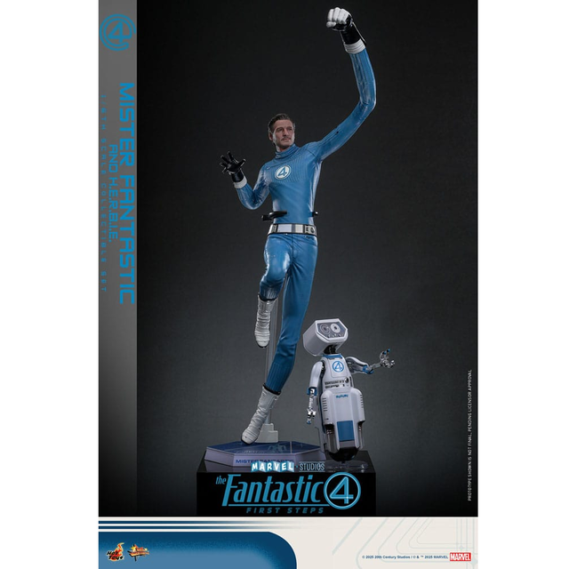 The Fantastic Four: First Steps Movie Masterpiece Action Figure 1/6 Mister Fantastic & H.E.R.B.I.E. 30cm