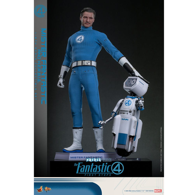 The Fantastic Four: First Steps Movie Masterpiece Action Figure 1/6 Mister Fantastic & H.E.R.B.I.E. 30cm