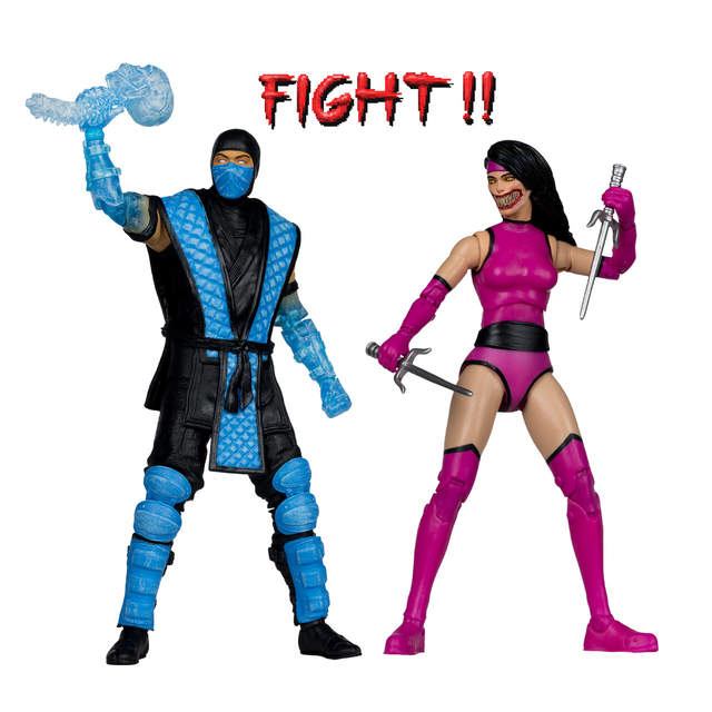 Sub-Zero vs Mileena (Mortal Kombat Klassic) Deluxe 2-Pack Action Figures 18cm