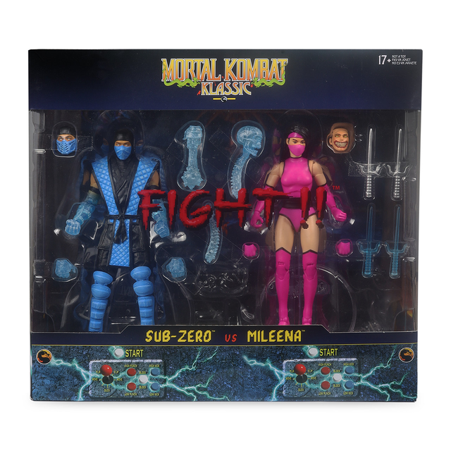 Sub-Zero vs Mileena (Mortal Kombat Klassic) Deluxe 2-Pack Action Figures 18cm