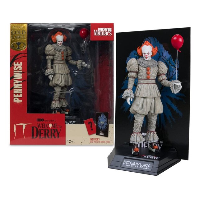 Movie Maniacs PVC Statue It: Welcome to Derry Pennywise (Gold Label) 16cm