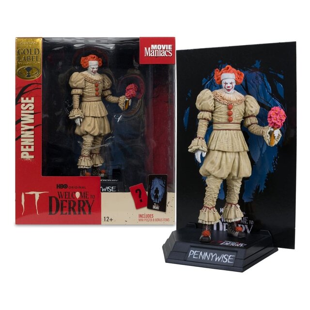 Movie Maniacs PVC Statue It: Welcome to Derry Pennywise (Flashback) (Gold Label) 16cm
