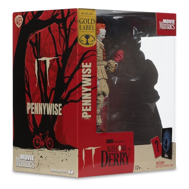 Movie Maniacs PVC Statue It: Welcome to Derry Pennywise (Flashback) (Gold Label) 16cm