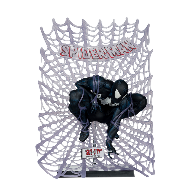 Marvel Collection PVC Statue 1/6 Spider-Man Black Suit (Spider-Man #1) Platinum 28cm