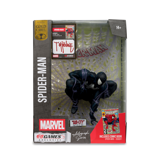 Marvel Collection PVC Statue 1/6 Spider-Man Black Suit (Spider-Man #1) Platinum 28cm