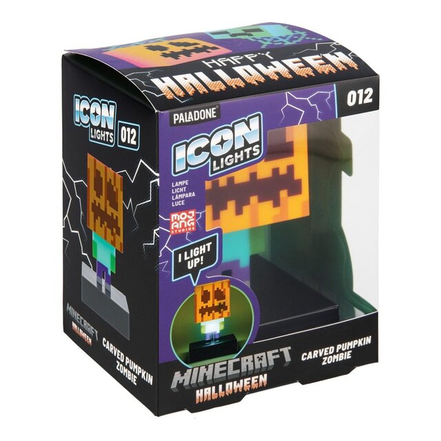 Minecraft Icons Light Zombie Jack O Lantern 12cm