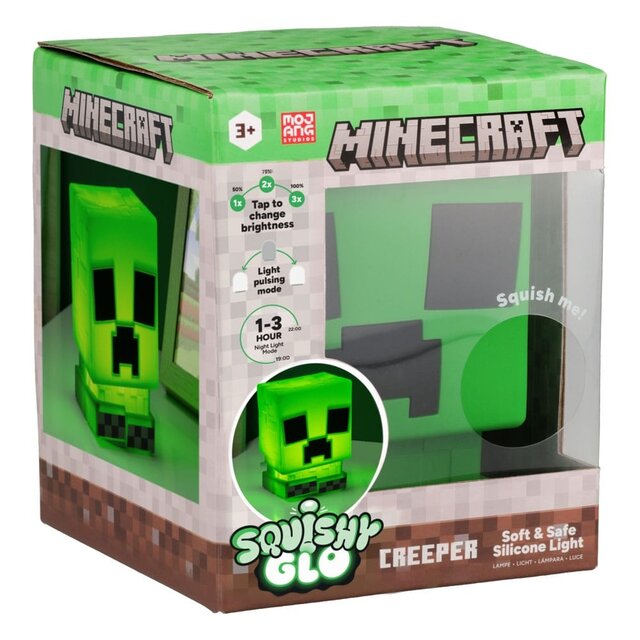 Minecraft Squishy Glo Silicon Light Creeper 15cm
