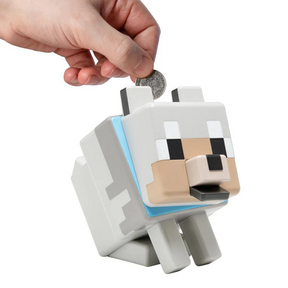 Minecraft Coin Buddies Wolf Money Box