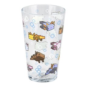 Minecraft Pint Glass Axolotl