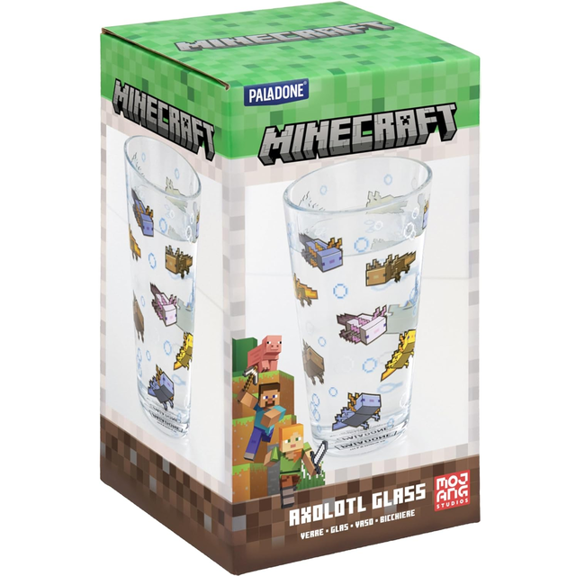Minecraft Pint Glass Axolotl