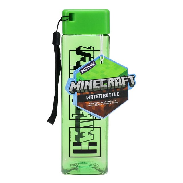 Minecraft Water Bottle Square Shaped 500ml