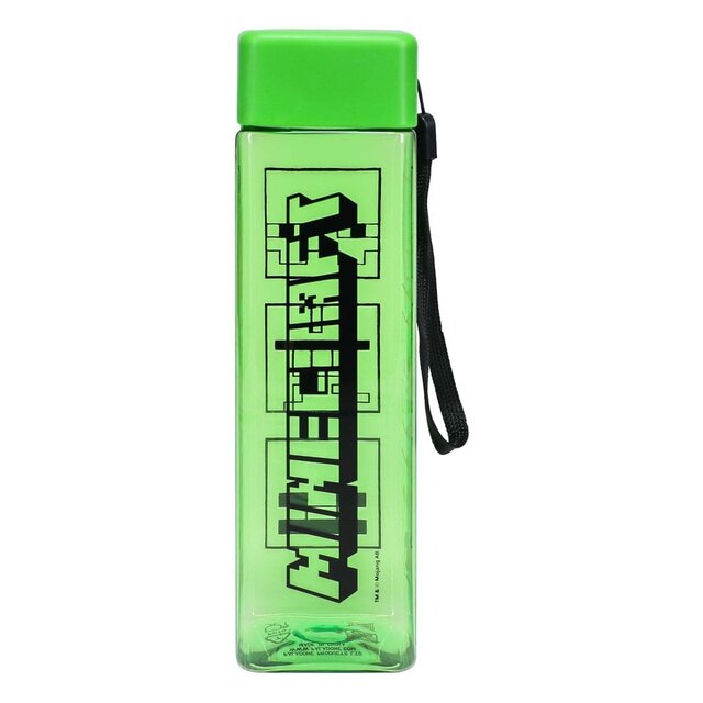 Minecraft Water Bottle Square Shaped 500ml