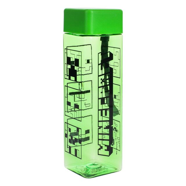 Minecraft Water Bottle Square Shaped 500ml
