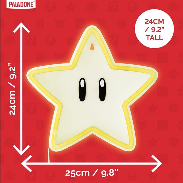 Super Mario LED Wall Lamp Light Super Star Neon